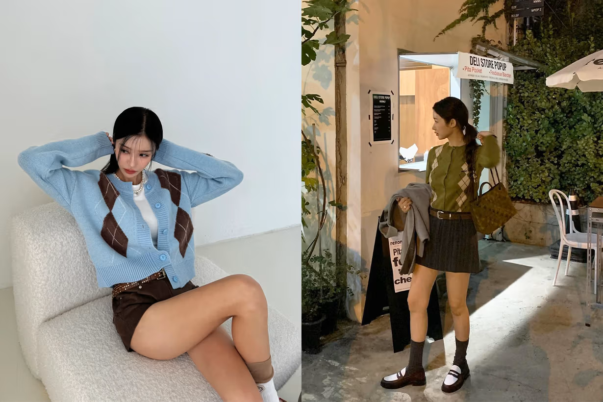 由女星到街上的女生：整个韩国也在风靡这图案！这个秋冬就入手一件Argyle菱形纹单品