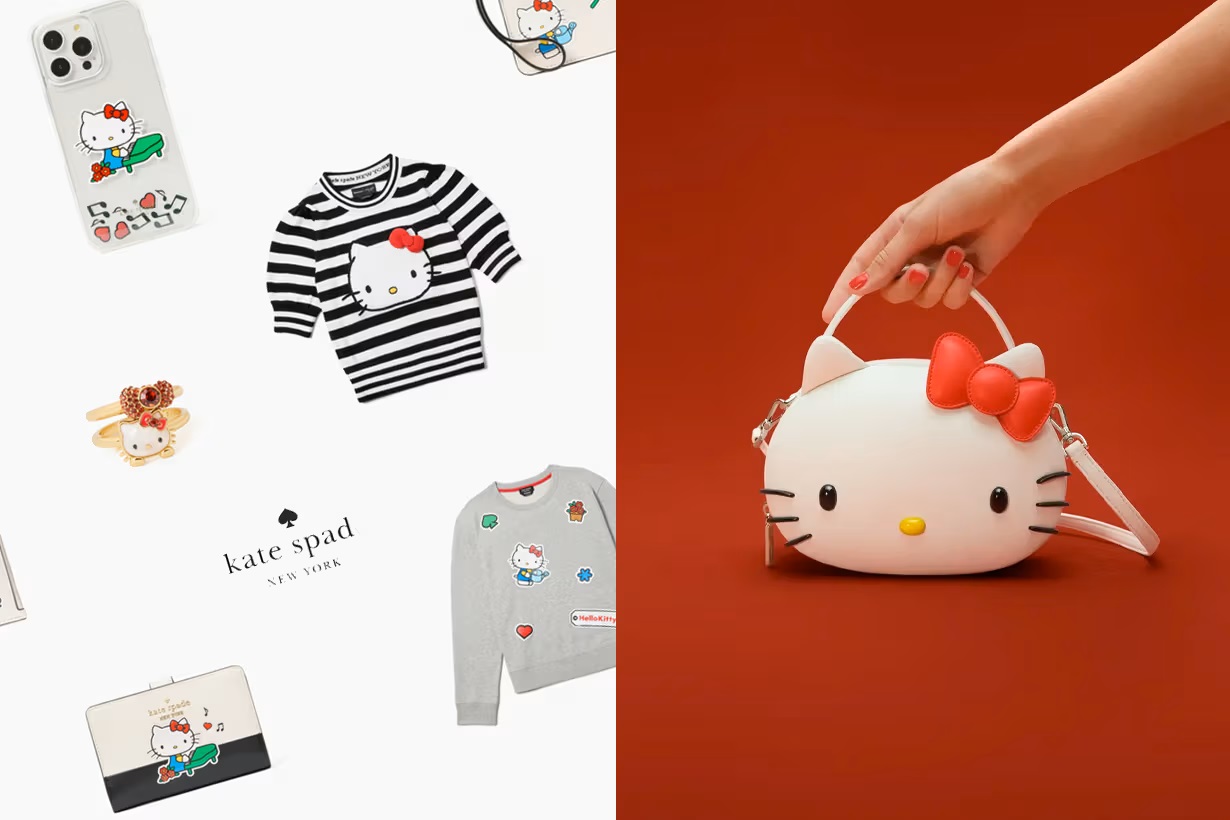 Kate Spade(凯特·丝蓓)将Hello Kitty变成手袋了：蝴蝶结、耳朵... 这些能融化人的细节统统有